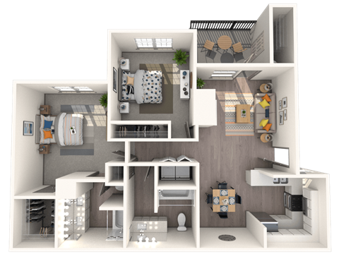a floor plan of a 2 bedroom apartment